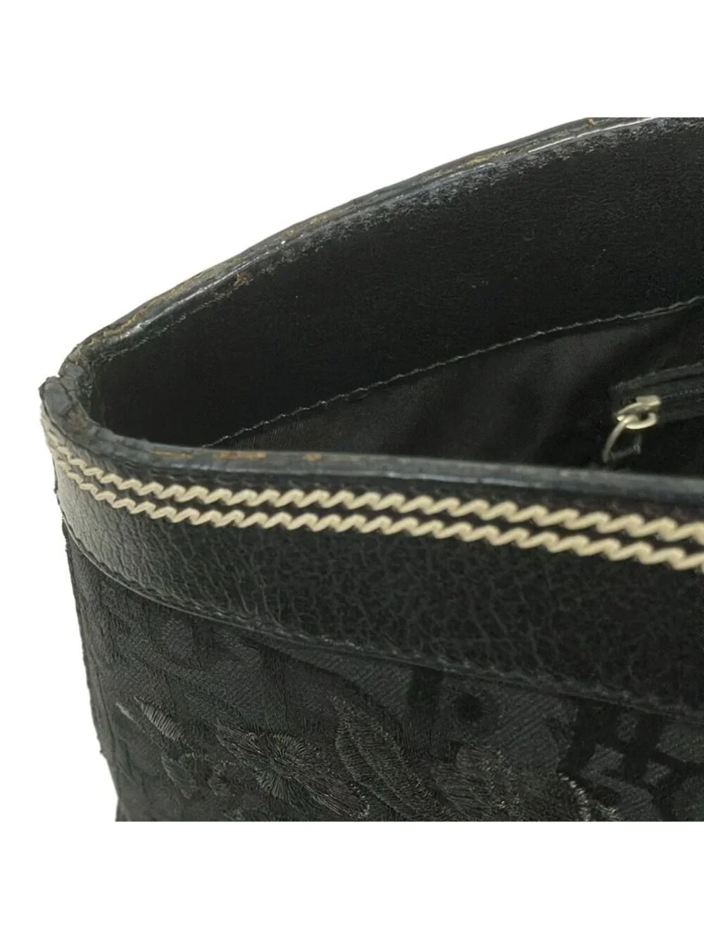Dior Tote Flower Black Leather